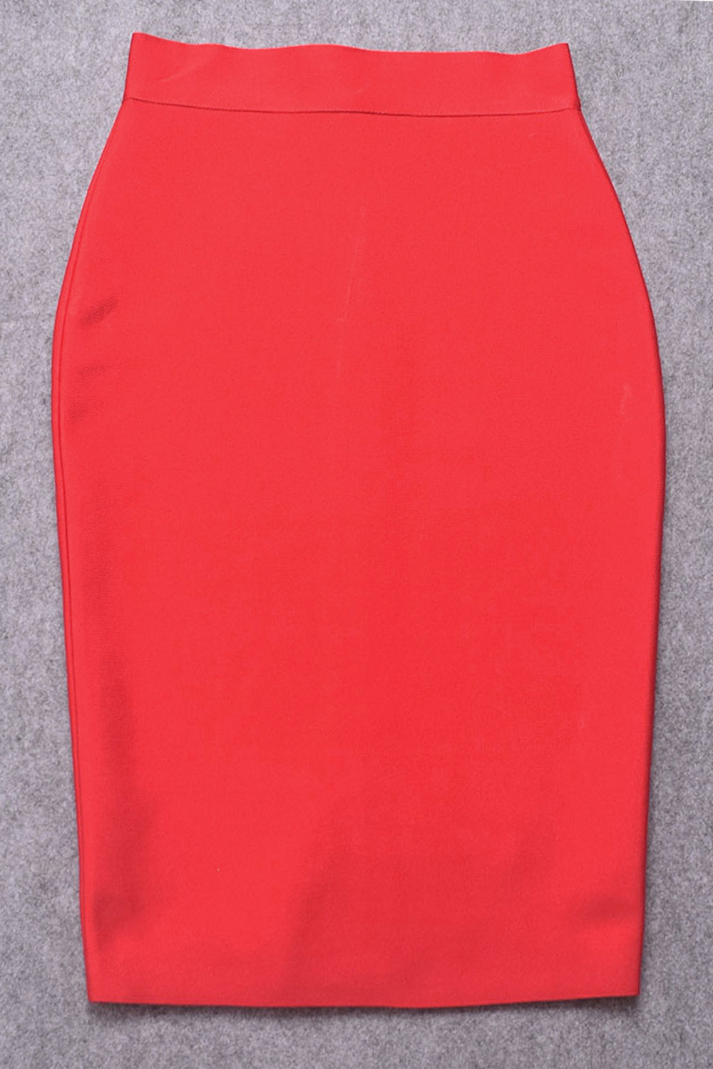 red skirt, red bandage skirt, red pencil skirt, skirt, bandage skirt, high waist bandage skirt, knee length bandage skirt, solid color skirt, pencil skirt, office skirt, bandage skirt for women, women’s bottom